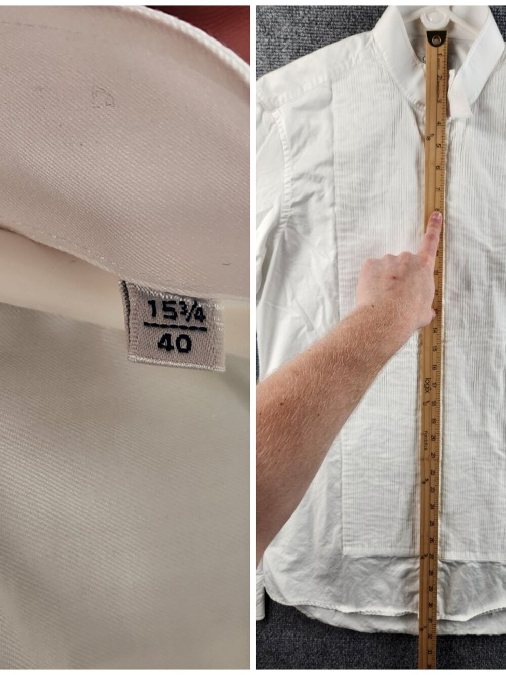 Stenstroms Formal Dress Shirt Wing Collar French Cuff Twofold Super 15.75 Cotton - Picture 10 of 16